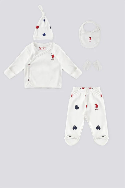 ENSEMBLE BEBE 05 PIECES ECRU