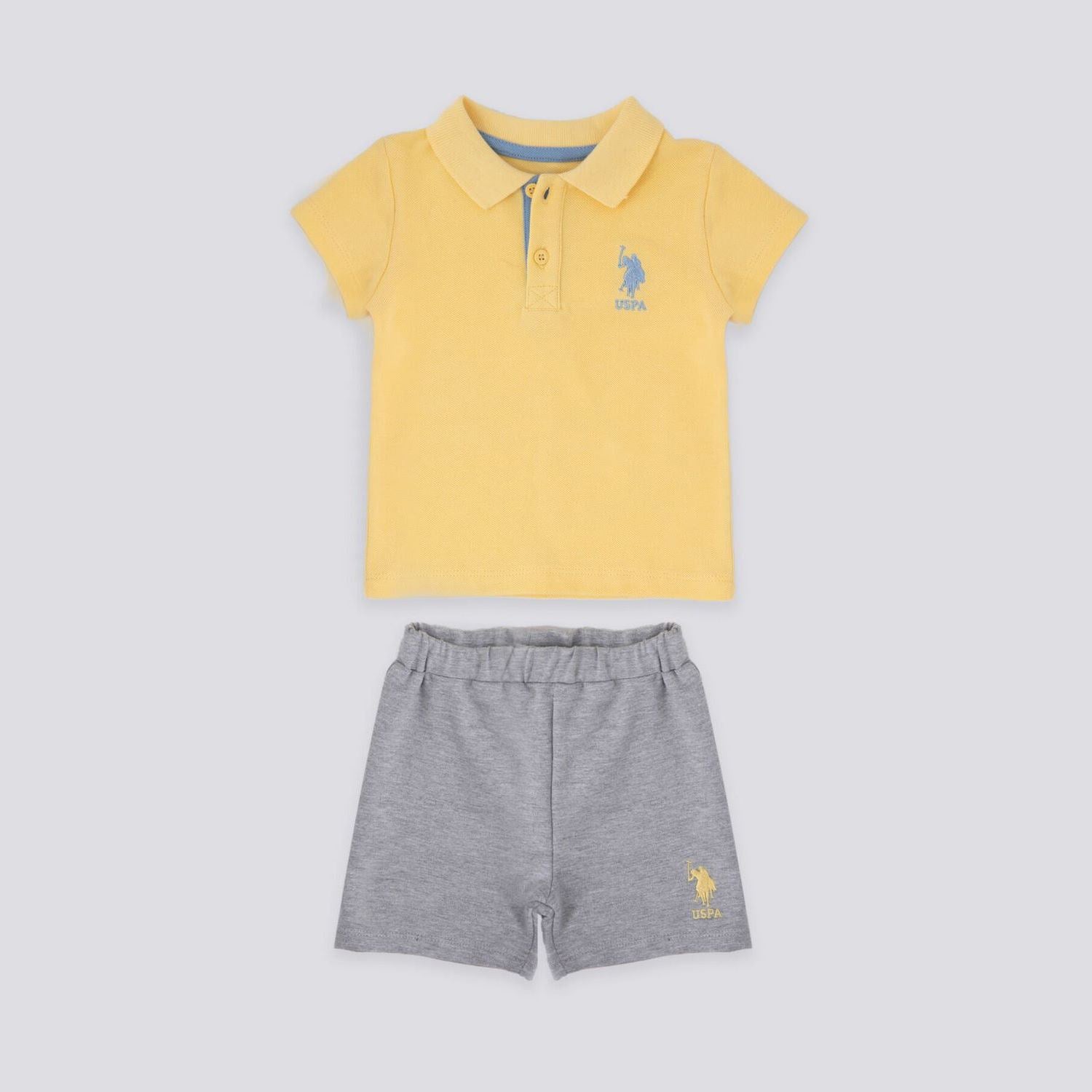 ENSEMBLE BEBE 02 PIECES YELLOW-GREY