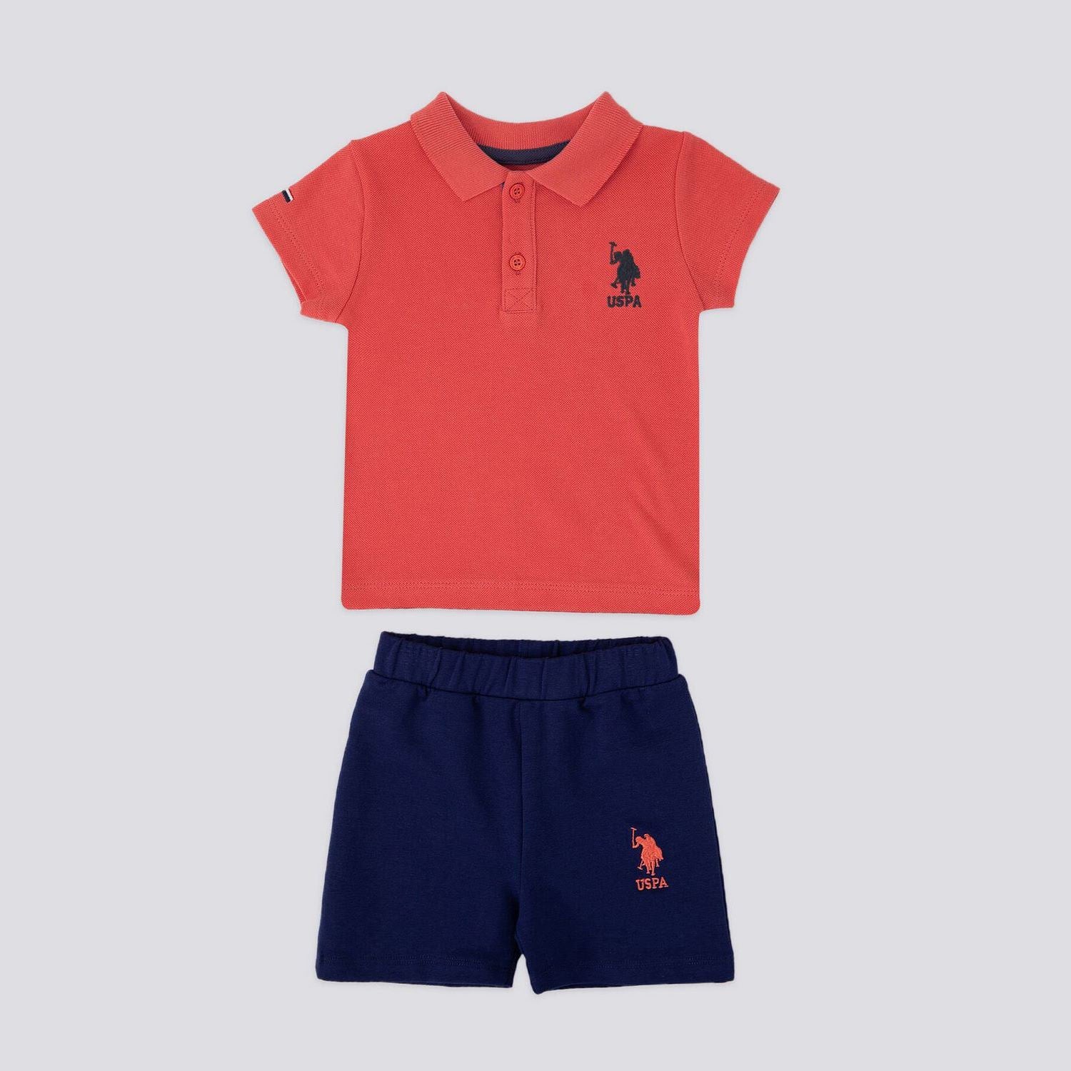 ENSEMBLE BEBE 02 PIECES ORANGE-BLUE