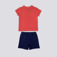 ENSEMBLE BEBE 02 PIECES ORANGE-BLUE