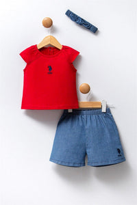 ENSEMBLE FILLE 02 PIECE ROUGE