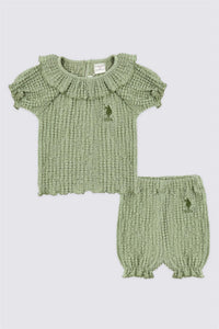 ENSEMBLE FILLE 02 PIECE GREEN