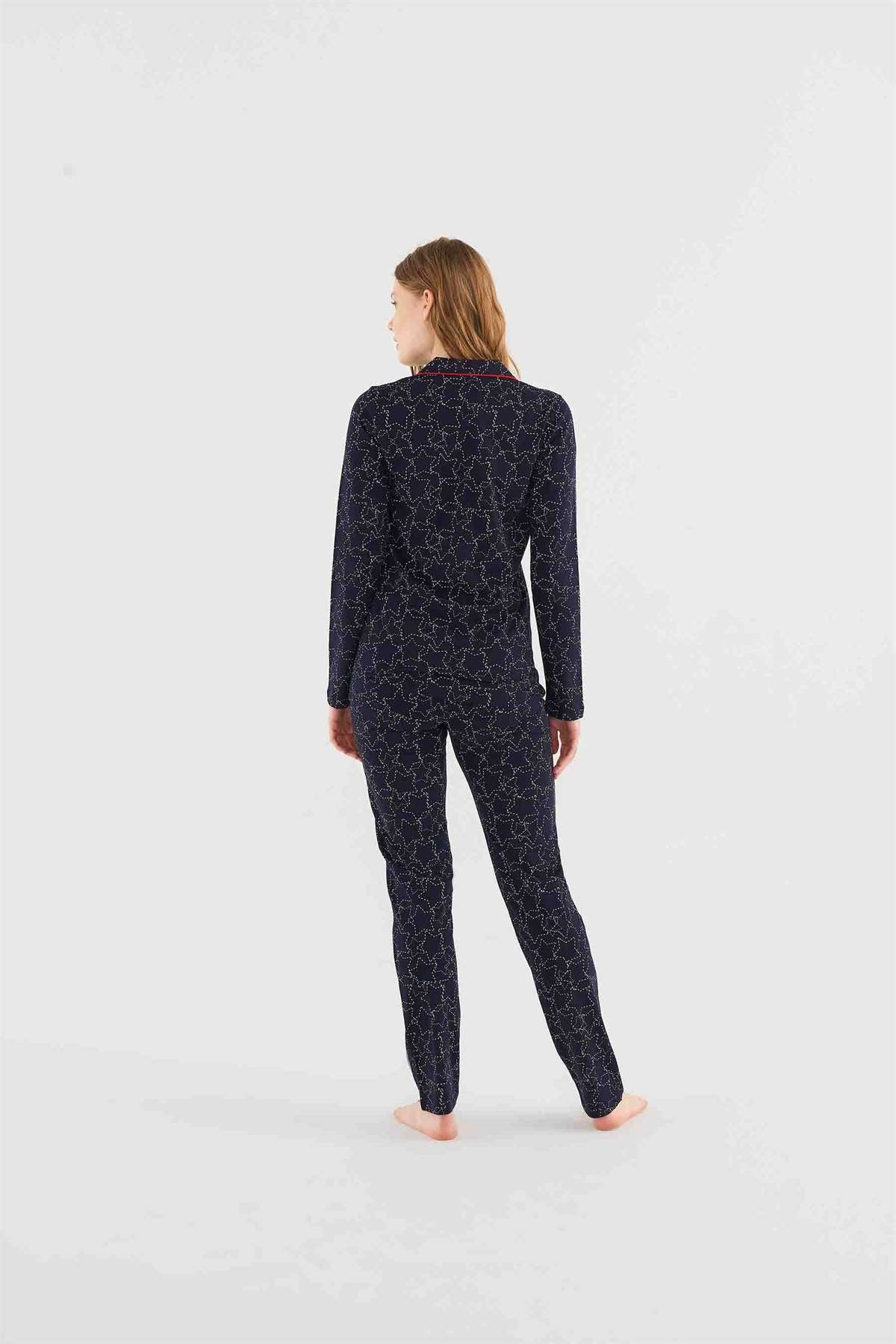 PYJAMA FEMME 02 PIECES NAVY-BLUE