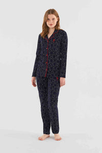 PYJAMA FEMME 02 PIECES NAVY-BLUE