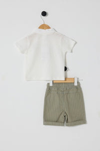 Ensemble deux pièces BOY WHITE-KAKI