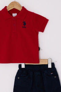ENSEMBLE GARCON 02 PIECES RED