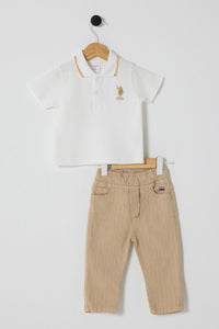 ENSEMBLE GARCON 02 PIECES WHITE-BEIGE