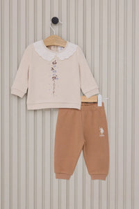 ENSEMBLE BEBE 02 PIECES BEIGE-CLAIR