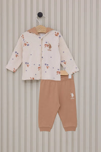 ENSEMBLE BEBE 03 PIECES BEIGE-CLAIR