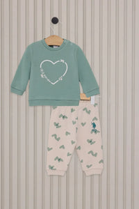 ENSEMBLE BEBE 02 PIECES VERT-D'EAU