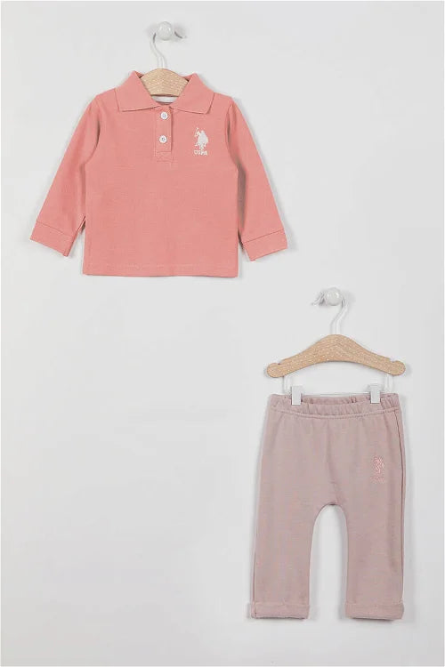 Ensemble sweat-shirt rose pour bébé fille-USB904-V10