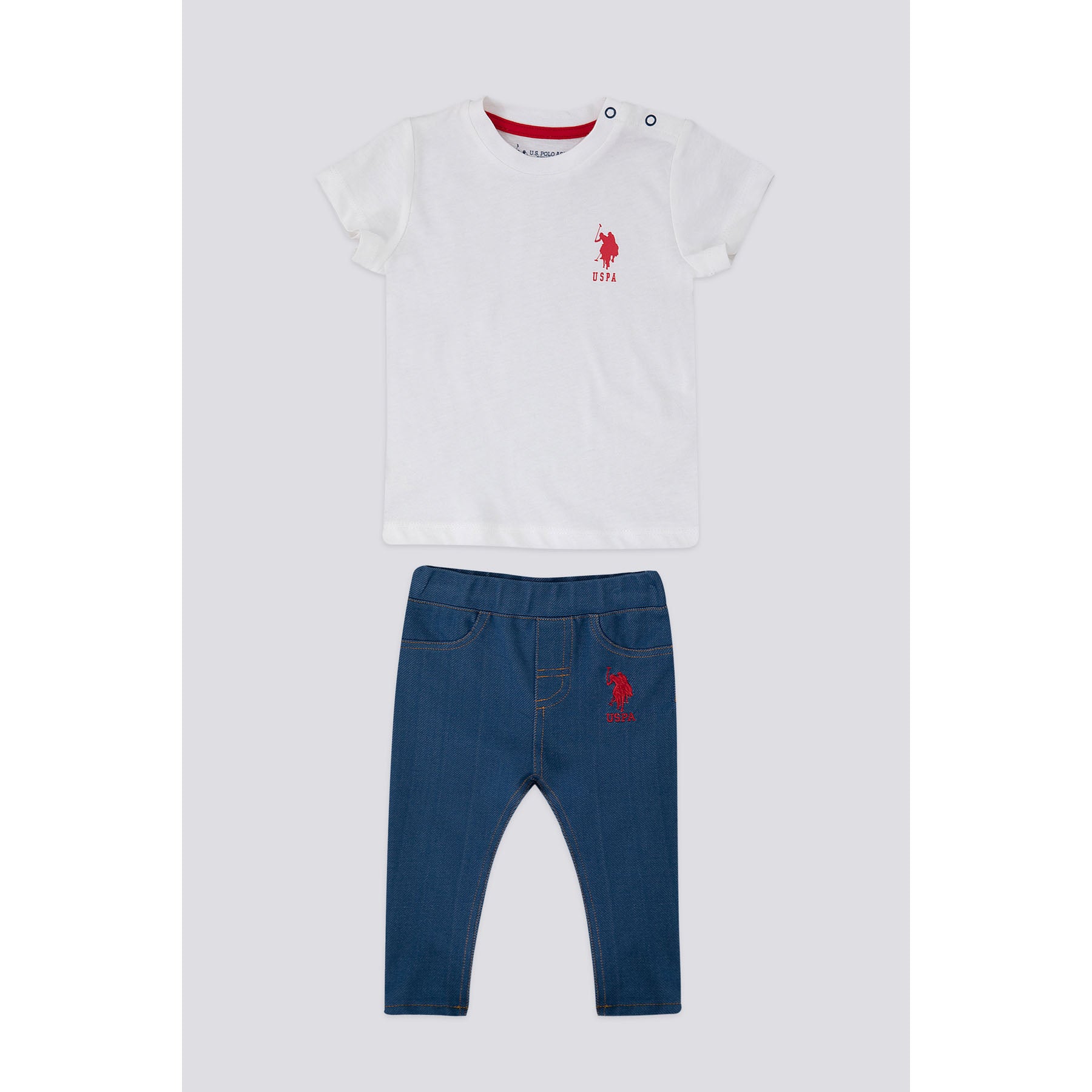ENSEMBLE BEBE 02 PIECES WHITE-BLUE